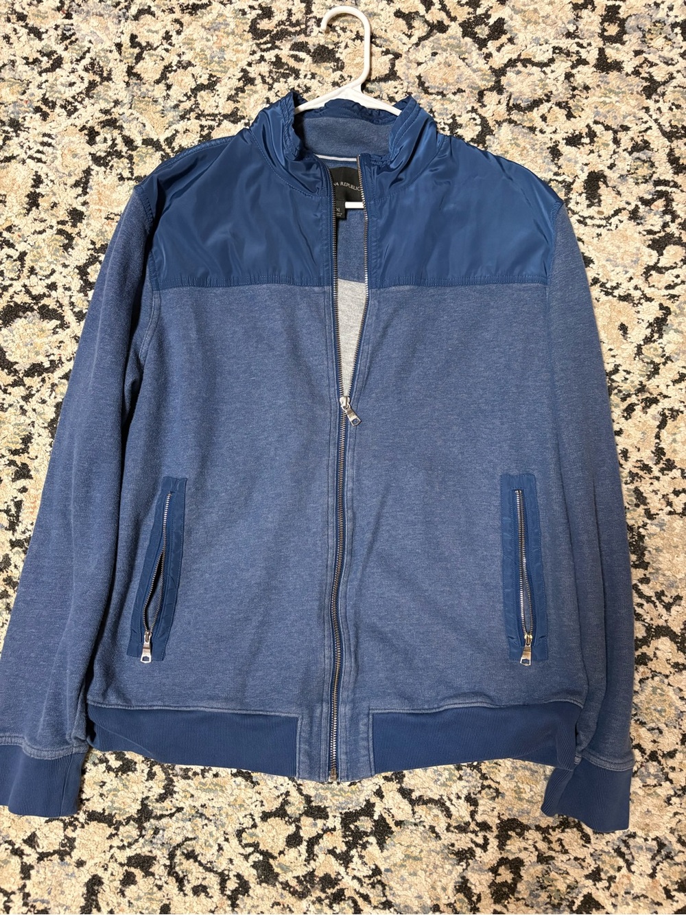 Banana Republic Men's Navy Blue Lightweight Full-Zip Jacket
